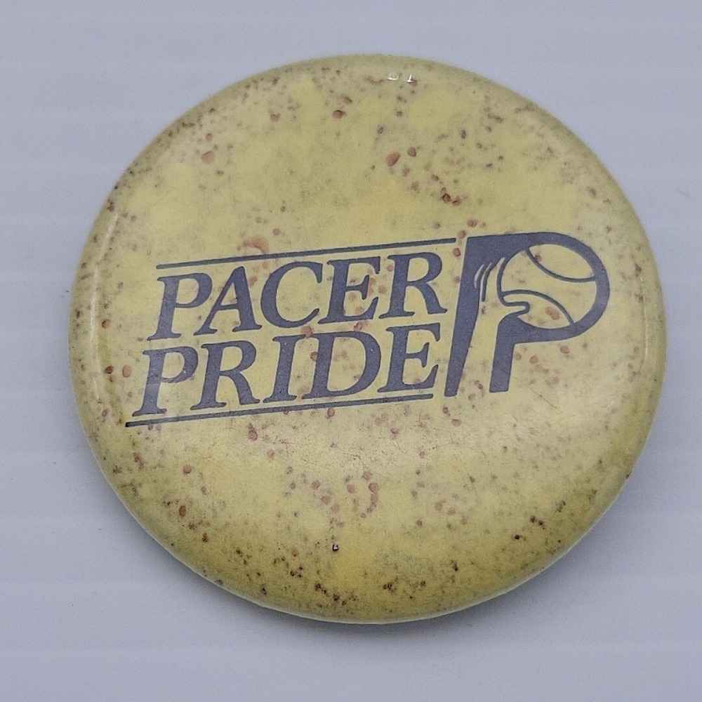 Vintage Indiana Pacers Basketball Team Pacer Pride Pinback Button